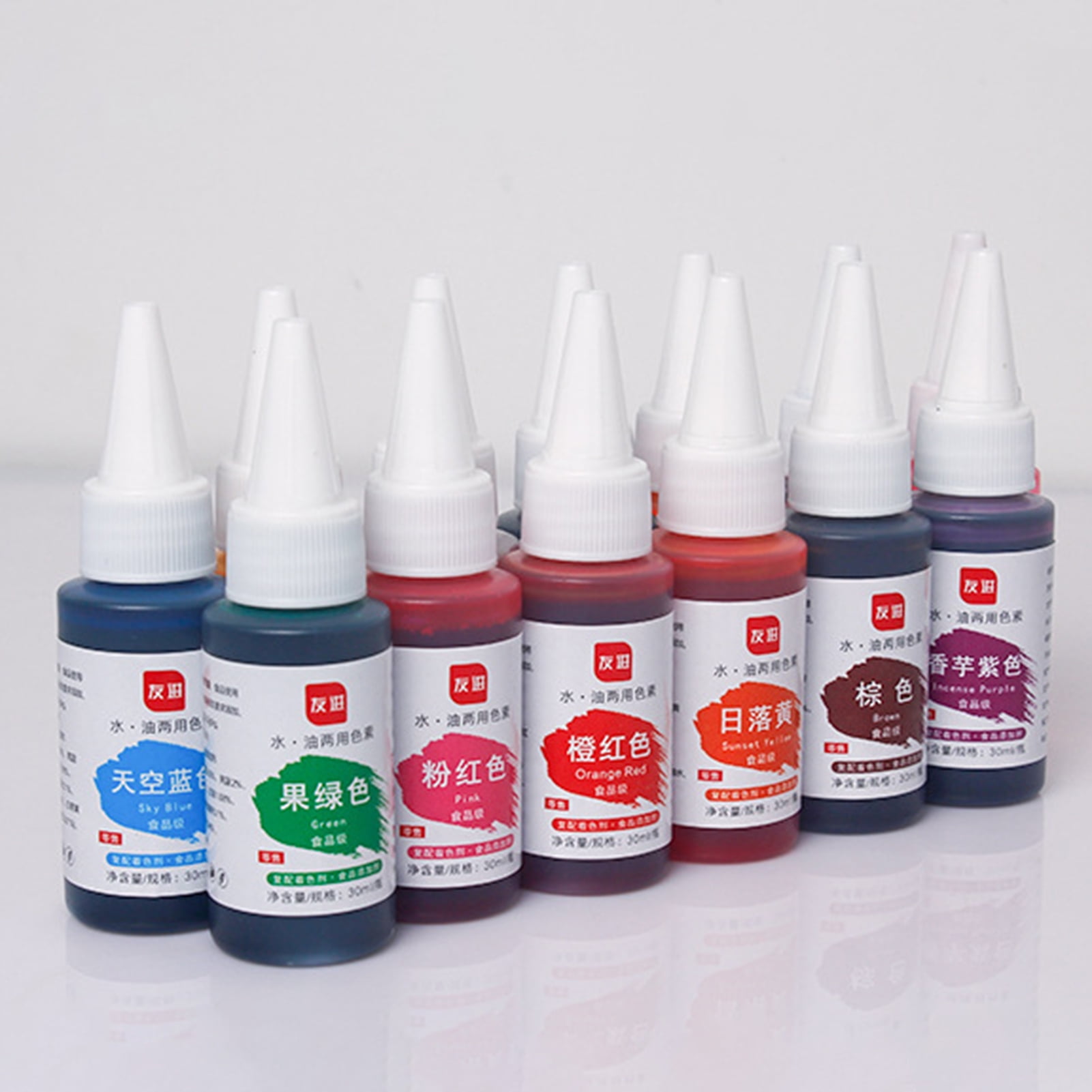 Cheers US 30ml Natural Food Coloring and Soap Dye Liquid Bath Bomb Colorant Food Grade Skin Safe Dye for Slime Pigment Food Dye Bath Bombs DIY Making Crafts Supplies