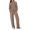 Khaki, variant on Szluipve Womenβs Striped Trim Tracksuit 2 Piece Outfits Crew Neck Long Sleeve Sweatshirt & Split Hem Drawstring Wide Leg Pants Casual Loungewear Set Navy L