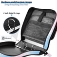 thumbnail image 4 of FORMRS Zipper Binder with Shoulder Strap 2-inch Ring 500 Sheet Capacity File Bag, Light Blue Stripes, 4 of 5