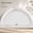 White-blackout, variant on Arch Window Shades Half Circle Cordless No Drill Light Filtering Cellular Honeycomb Fabric No Tools Blinds Easy Install Blue 24" W x 12" H (1 PCS)