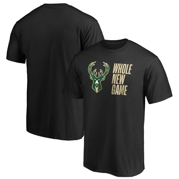 Men's Black Milwaukee Bucks Whole New Game Team T-Shirt