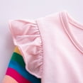 thumbnail image 5 of Enfants d'Hiver Robe Arc-en-Ciel Robe de Fille à Manches Longues, Rose 130cm, 5 of 5