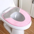 thumbnail image 5 of Kripyery Toilet Seat Cover Ultra Soft Keep Warm Universal Winter All Inclusive Sticky Plush Toilet Ring Mat for Hotel, 5 of 8