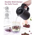 thumbnail image 4 of 0.6L Small Electric Tea Kettle Lightweight, 20 Ounce Double Wall Hot Water Boiler Stainless Steel Auto Shut-off, 120V Portable Travel Fast Boil for and Coffee, Black, 4 of 5