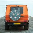 thumbnail image 2 of Fotbe Flamingo Spare Tire Cover Thickening Universal Fit for Jeep, Trailer, RV, SUV, Truck, Tough Tire Wheel Soft Cover-17 inch, 2 of 9