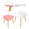 thumbnail image 3 of Bambloom Modern Small Coffee Table,Wood Nesting End Table for Living Room,21.7"L x 21.7"W x 17.7"H,Pink, 3 of 7