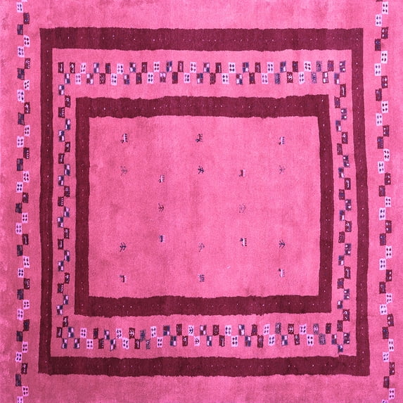Ahgly Company Indoor Square Abstract Purple Contemporary Area Rugs, 3' Square