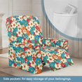 thumbnail image 3 of Xixirimido Colorful Hippie Flower Pattern Stretch Recliner Slipcovers Printed Sofa Cover 4-Piece Lazy Boy Chair Covers Furniture Protector Recliner Chair Cover with Side Pockets for Living Room, 3 of 7