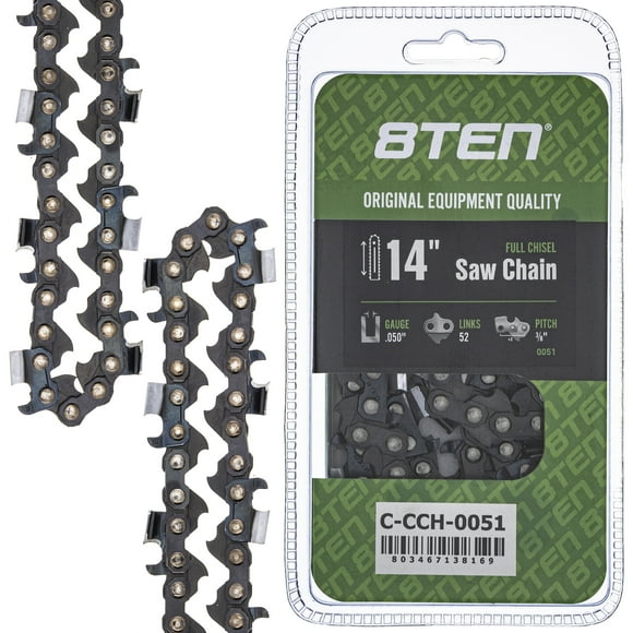 Full Chisel Chainsaw Chain 14 inch .050 3/8 52DL Echo Husqvarna Ryobi RY3714 810-CCC2273H