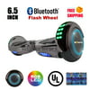 "UL2272 Certified LED Flash Wheel Bluetooth 6.5"" Hoverboard Two Wheel Self Balancing Scooter  Chrom Black"