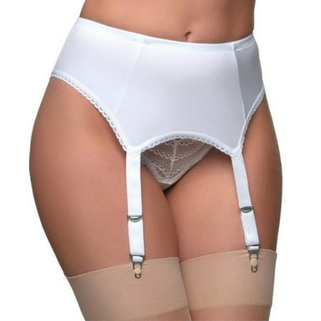 

SAYOO Women’s Garter Belt Solid Color/Patchwork Lace 4 Hanging Buckles High Waist Garter Back Triple Breasted Sexy Stocking Garter