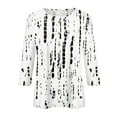thumbnail image 4 of Tittly Button Down Shirts Shirts for Women Summer Women's Fashion Printed Seven Quarter Sleeve T Shirt Long Sleeve Shirts for Women Womens Shirts Black L, 4 of 5