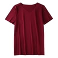 thumbnail image 4 of Conairie Mens T Shirts Workout Slim Fit Solid Color Crew Neck Short Sleeve Athletic Shirts Comfy 2026 Spring Summer Fall Work Tee Pullover Outfits Wine XXXXL, 4 of 4