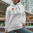 thumbnail image 2 of I'm Growing Today Quote, Flowers Art Merch Gift, White Hooded Sweatshirt or Hoodie, Small, 2 of 5