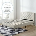 thumbnail image 5 of DeCoro Austin Diamond Tufted Upholstered Platform Bed | Headboard and Wood Frame with Wood Slat Support, Full, Peyton Shell, 5 of 10