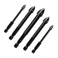 thumbnail image 4 of WORGEOUS 1 Set / 5pcs Tile Drorn Bit Aleación 4 Bordajes de corte Bit Cross Head Drill Abrotel, 4 of 7
