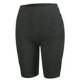 thumbnail image 2 of A2Y Women's Mid Length Fitness Workout Seamless Ribbed Biker Shorts Charcoal SM, 2 of 5