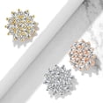 thumbnail image 3 of MoBody 14G Clear CZ Paved Sunburst Top Surgical Steel Internally Threaded Dermal Anchor Body Piercing Top (Silver-Tone), 3 of 4
