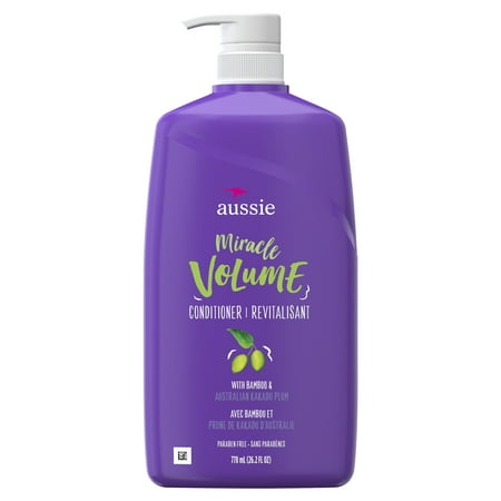 Aussie Paraben-Free Miracle Volume Conditioner w/ Plum & Bamboo For Fine Hair, 26.2 fl