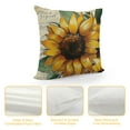 thumbnail image 4 of PHYHOO Spring Summer Sunflower Decorative Throw Pillow Covers, Floral Flower Leaves Porch Outdoor Home Decor, Bloom Fall Autumn Seasonal Couch Cushion Case White, 4 of 5