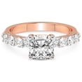 thumbnail image 4 of IGI Certified 2 Carat Cushion Shape Lab Grown Diamond Engagement Ring | 14K Rose Gold | Cassidy Entwined Prongs Lab Diamond Ring | FG-VS1-VS2 Quality Friendly Diamonds, 4 of 6