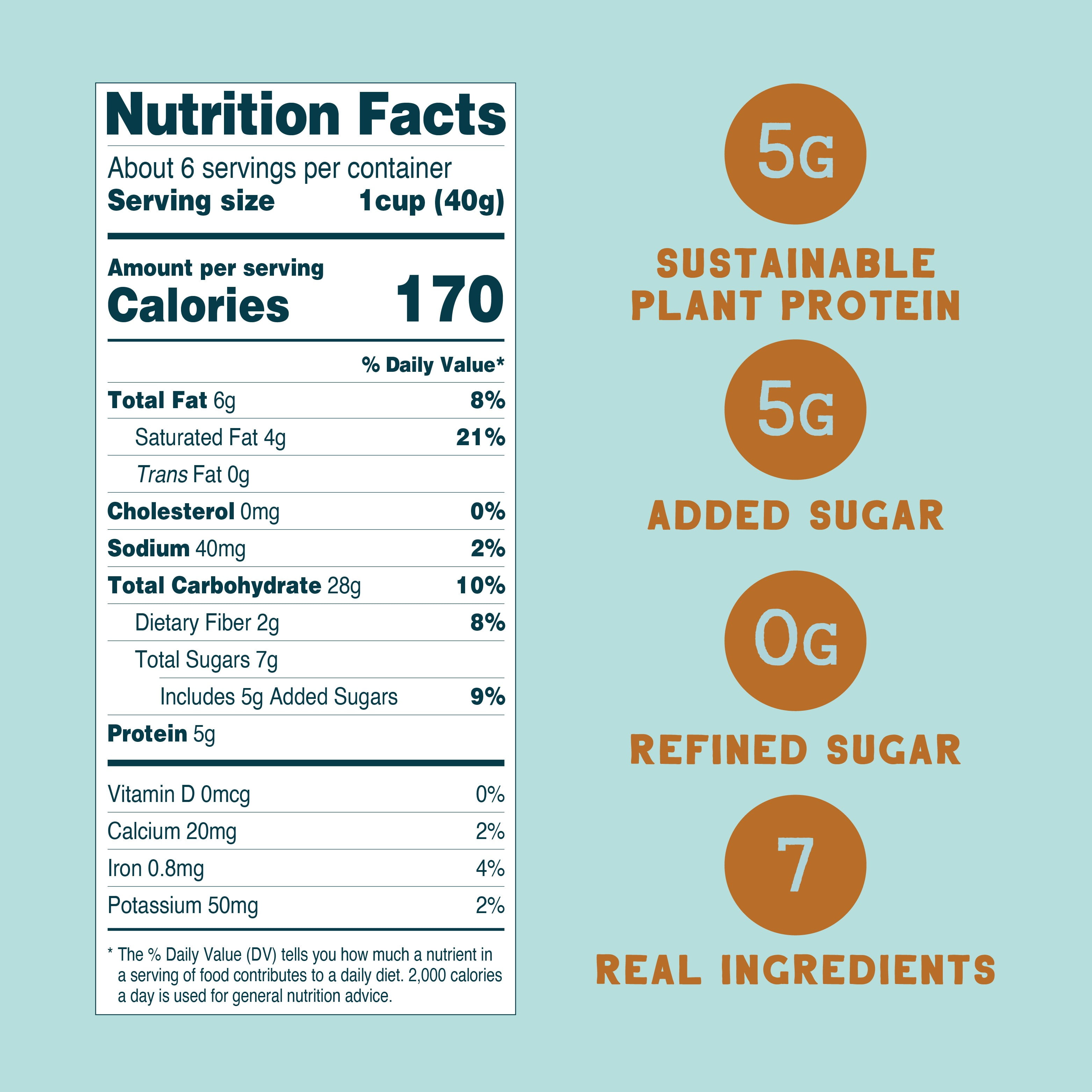 (6 pack) Seven Sundays Real Maple Sea Salt Grain Free Breakfast Cereal, Gluten Free, 8 oz, Crisp Texture