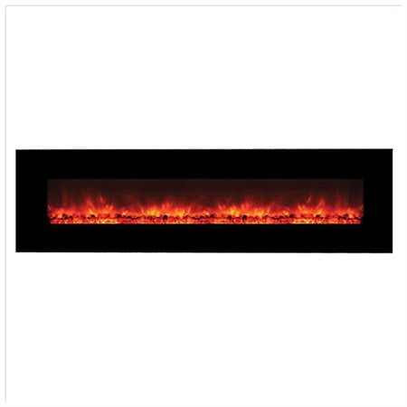 Contemporary Wide Gl Electric Fireplace With No Heater Contemporary Wide Gl Electric Fireplace With No Heater Fireplaces Wall Mounted Black