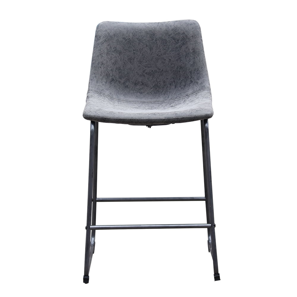 Abble 24" Bar Stool, Charcoal, Set of 2