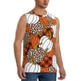 thumbnail image 2 of Fotbe Men's Various Pumpkins Print Men's Sleeveless Muscle Tank Tops Casual T-Shirts for Gym Workout Beach-X-Large, 2 of 8