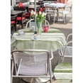 thumbnail image 4 of Outdoor Tablecloth with Umbrella Hole and Zipper, Sage Green Stripes Round Table Cloth 54 Inch Waterproof Tablecloth, Watercolor Gradient Abstract Striped Picnic Table Cover for Patio Camping, 4 of 7