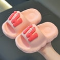 thumbnail image 2 of Yindaity Summer Shoes Toddler Slides Slippers Boys & Girls Slide Sandals for Kids Cute Cartoon Open Toe Sandals Compfy Shower Slippers Beach Garden Shoes Pink,9.5, 2 of 5