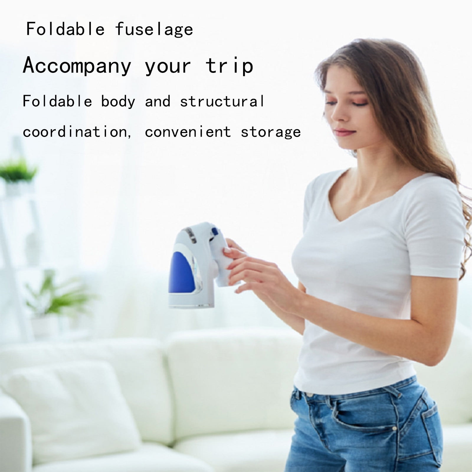Home Saving! Jubipavy Handheld Garment Folding Garment Foldable Garment Ironing & Flat Ironing Combination Portable Iron for Travel Home Dorm