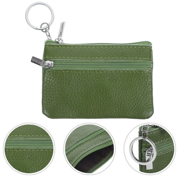 GOOHOCHY  Zipper Purse Keychain Wallet for Women Change Coin Holder Pouch Bag Man