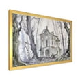 thumbnail image 2 of Designart 'Old Haunted Castle In The Woods' Traditional Framed Art Print, 2 of 4