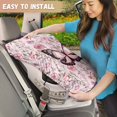 thumbnail image 4 of KUIFORTI Baby Car Seat Sun Shade Cover, Pink Butterfly Car Seat Cover Blocks Out Heat & Sun, Keeps Your Toddler Baby Seat Cooling, Reflective Baby Seat Covers, Universal Most Baby Car Seat, 4 of 7