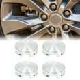 thumbnail image 2 of Unique Bargains 4 Pcs 62mm 4 Lugs Universal Silver Tone Car Wheel Center Caps Hub Covers Caps Protectors, 2 of 4