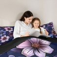 thumbnail image 4 of Manfei Vintage Flowers 7-Piece Twin Bedding Sets,Retro Rustic Floral Bedding Comforter Set,Purple Black Sheet Sets For Men Women,Luxury Bedroom Decor Reversible, 4 of 8