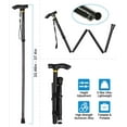 thumbnail image 3 of Folding Walking Canes Collapsible Trekking Pole Adjustable Height Portable Stick Tall Aluminum Alloy Lightweight Travel Hiking Staff Anti Slip Grip Men Women Seniors Ergonomic Handle Anti Slip, 3 of 9
