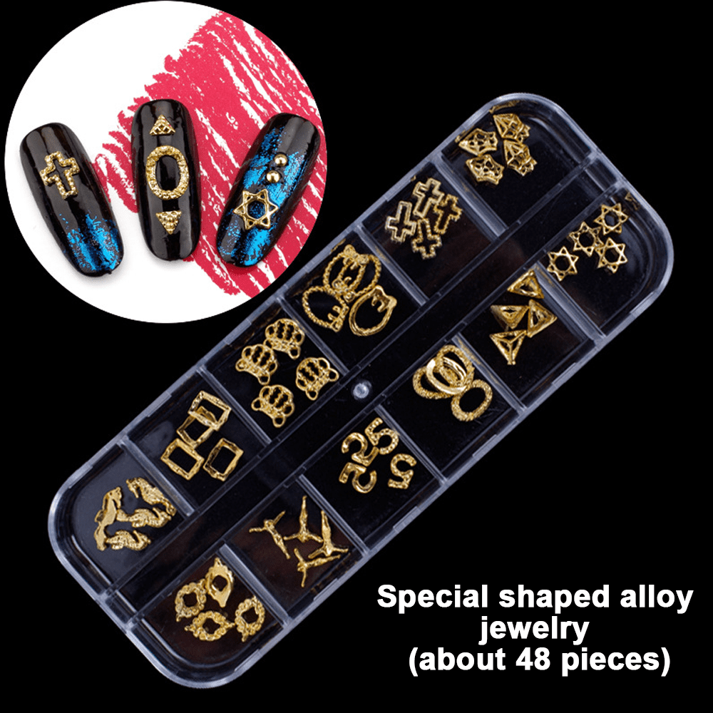 Yaomiao 48 Pieces Zodiac Word Message Charm Pendant Nail Charms Twelve  Alloy Flatback Epoxy Resin Supplies Filling DIY Embellish