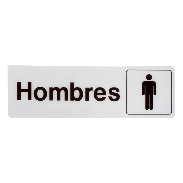Letrero Para Baño Hombres Hy-Ko Plástico 7.5X23 Cm