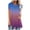 Blue, variant on TIHLMK T Shirts for Women Pink Fashion Women Summer Loose Print Round-Neck T-Shirt Short Sleeve Casual Blouse Gift for Womens Tops
