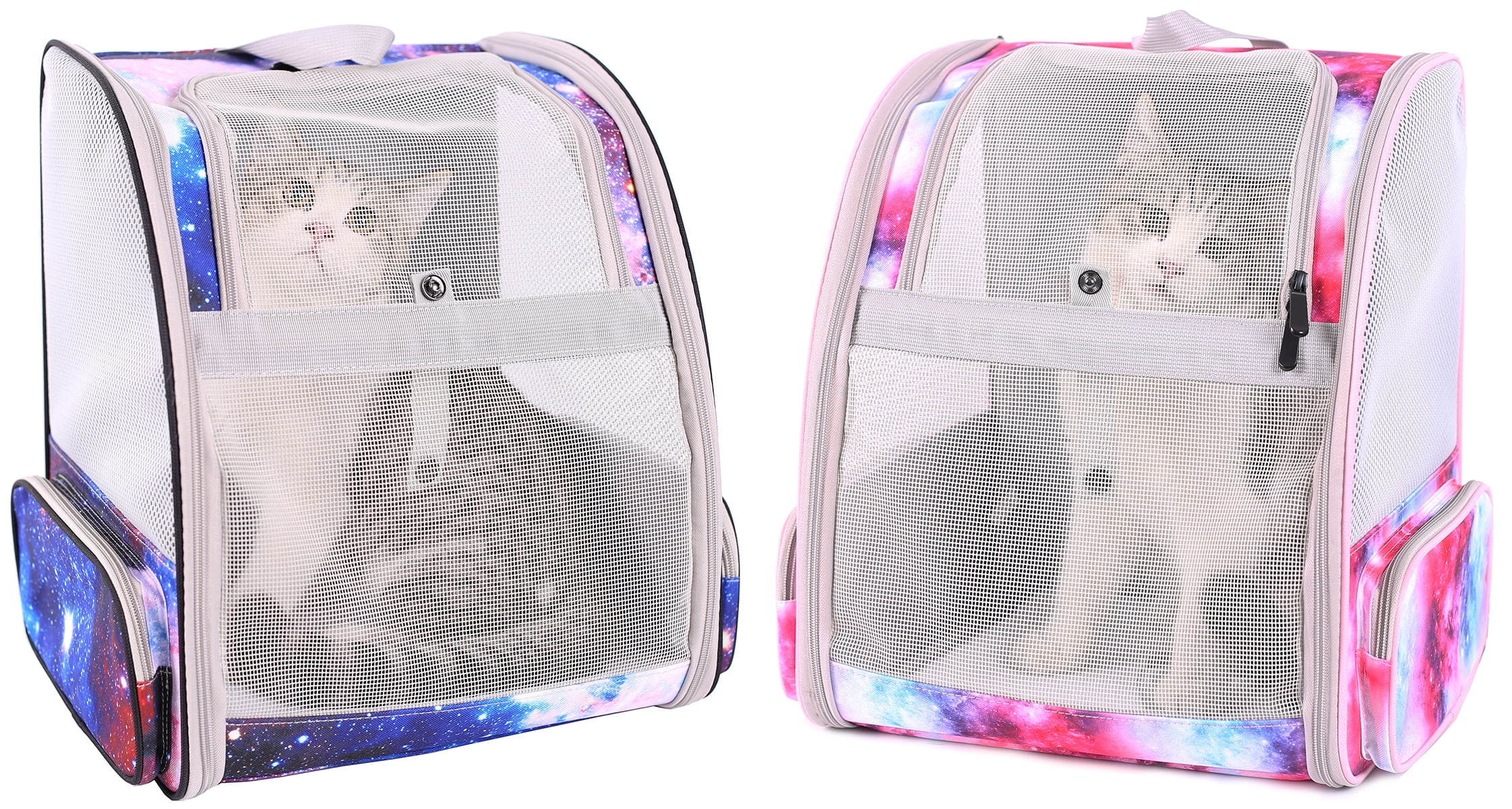 Halinfer Breathable Cat Backpack, Full Ventilation Pet Carrier Backpack for Small Dog, Airline Approved Cat Carrying Backpack for Travel and Hiking