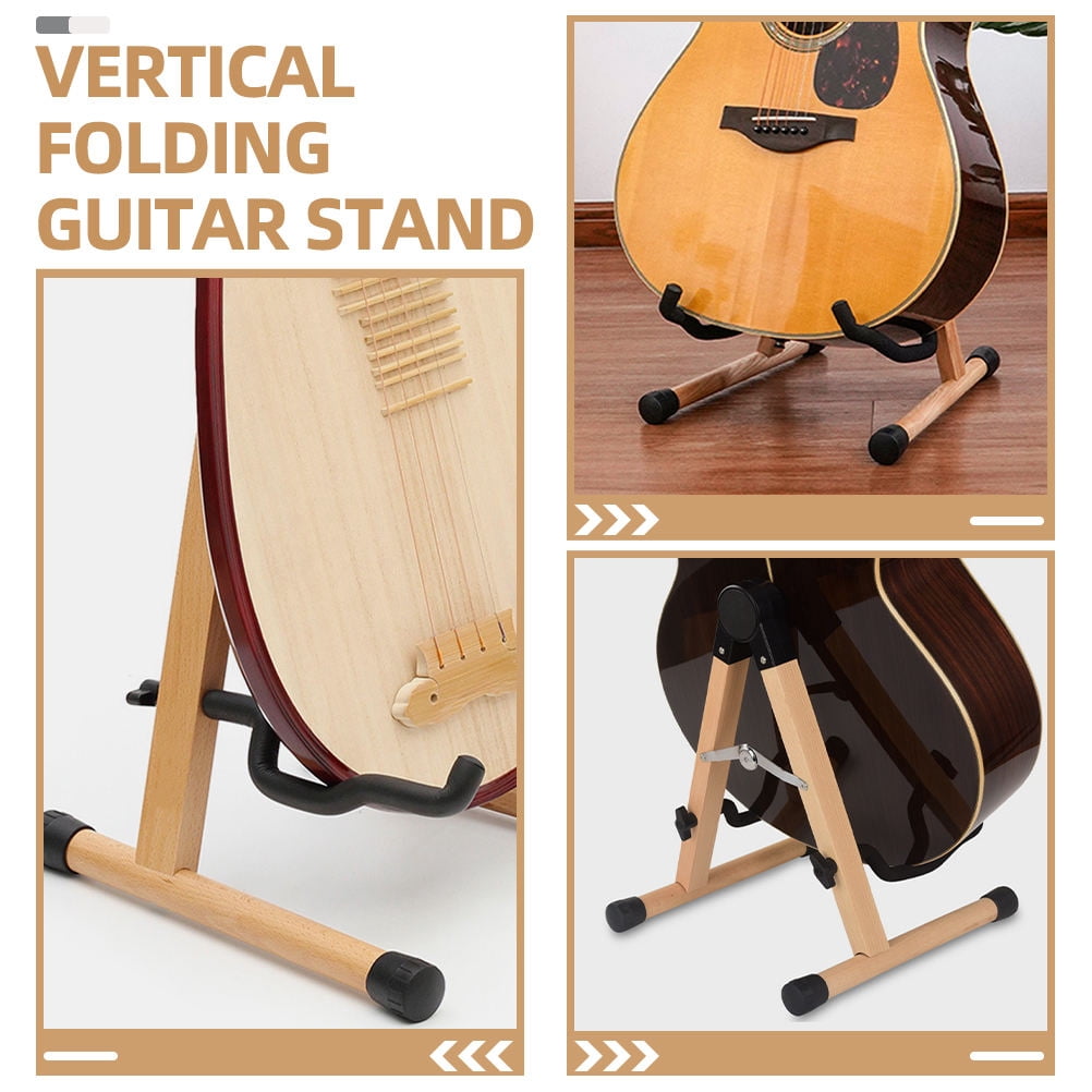 MLINS Wooden Guitar Stand Guitar Display Holder Wood Guitar Holder Universal Display Stand for Guitar Bass