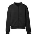 thumbnail image 6 of Lixiuxyad Lightweight Jacket Women's Casual Zip Up Long Sleeve Jacket Outerwear Black, 6 of 6
