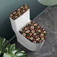 thumbnail image 2 of HELLHERO Elastic Fabric Round Toilet Lid Dust Cover & Washable and Reusable Toilet Dust Cover Set & Elastic Bottom for Modern Bathrooms Fits All Toilet Shapes, Daisy Mushroom, 2 of 8