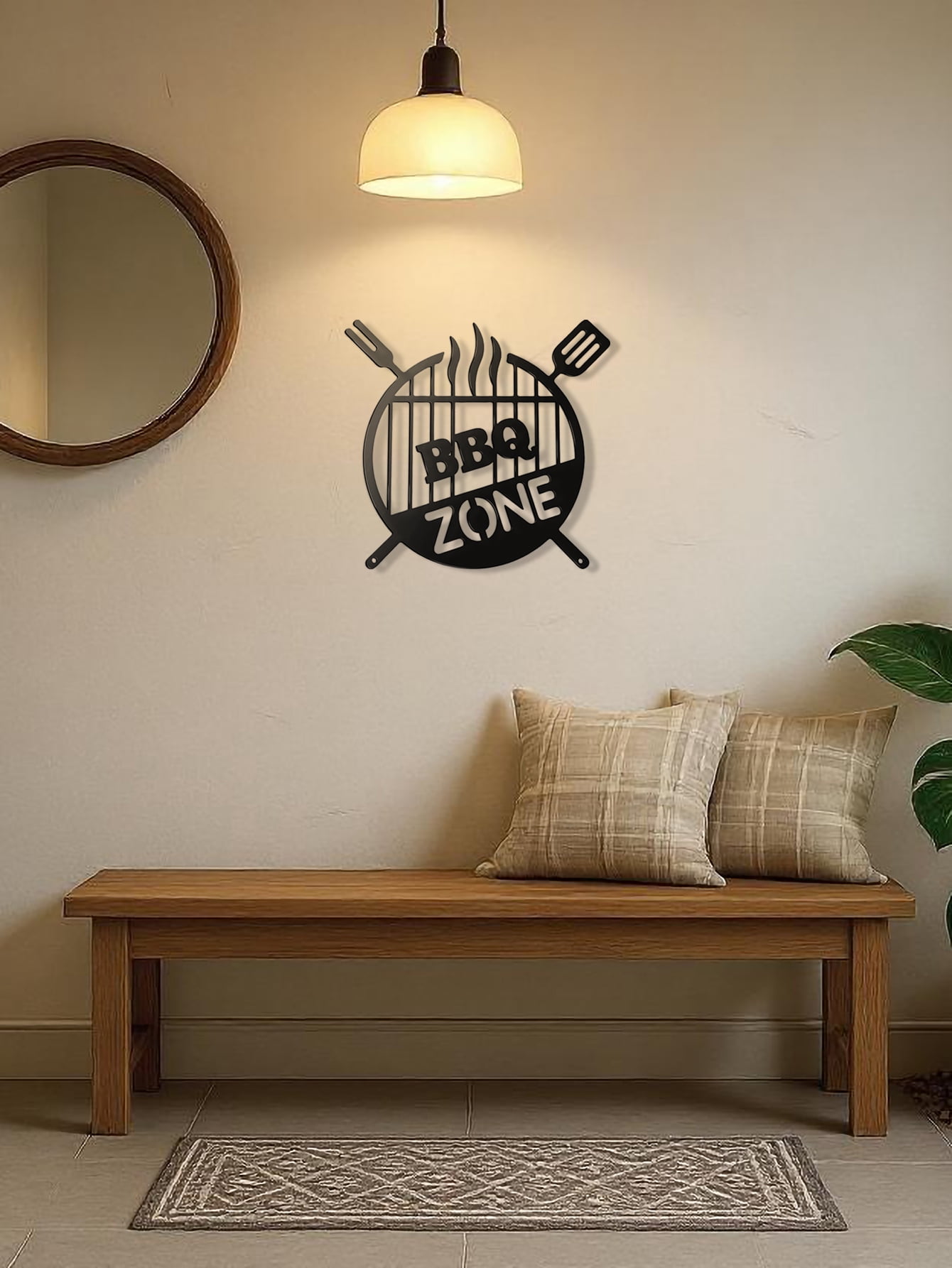 Vintage Distressed 3D Round iron Wall Art Farmhouse Home Decor Halloween Christmas Gift