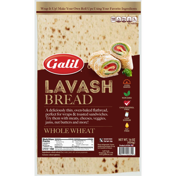 Galil Lavash Bread Whole Wheat 16 oz