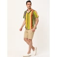 thumbnail image 4 of Camisa hawaiana manga corta botones Amarillo verde T M, 4 of 6