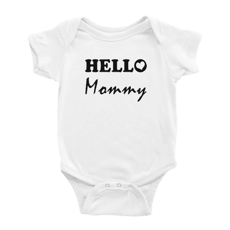 

Hello Mommy Funny Baby Jumpsuit Boy Girl Unisex