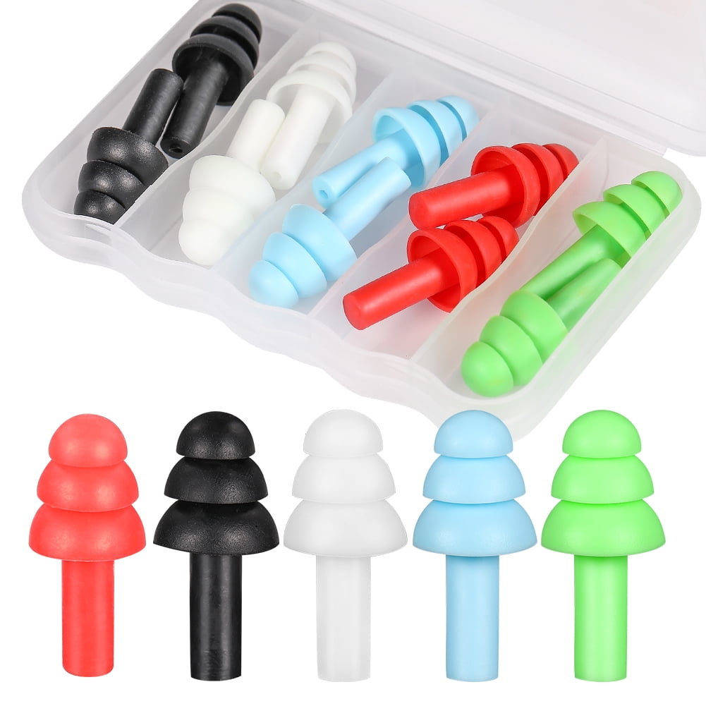 8 Silicone Ear Plugs for Sleeping Snoring Relief & Protection from Noise 